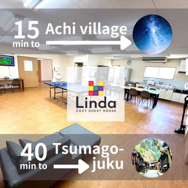 På billedet ses objektet LINDA Guest House -- Great for long term stay with family and friends!Enough Playing Guest House beliggende i byen Hirugami.