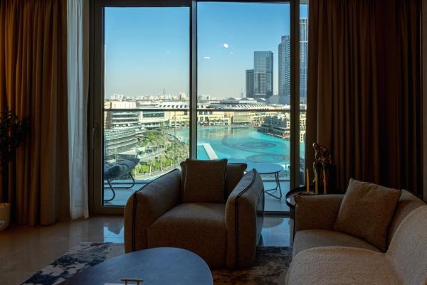 På billedet ses objektet Downtown Luxury - Magnificent Burj Khalifa & Fountain Views - Walking Distance to Dubai Mall beliggende i byen Dubai.