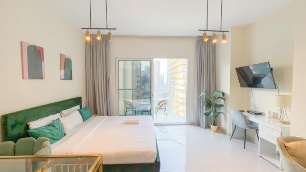 A la foto es mostra l'objecte Ahlan HH - Charming Studio at AG Tower situat a la ciutat de Dubai.