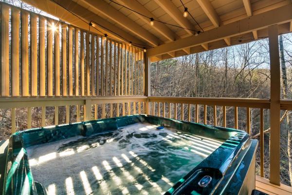 A la foto es mostra l'objecte Cabin with Spectacular View with HOT TUB in the Smoky MTNS situat a la ciutat de Sevierville.