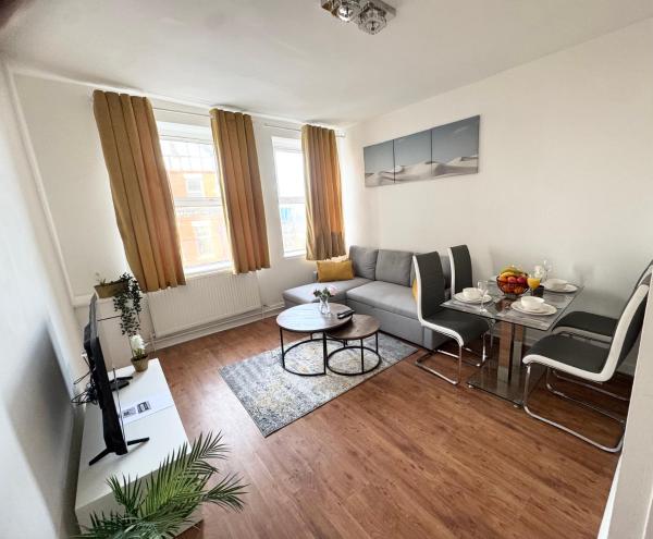 A la foto es mostra l'objecte Modern 1 Bedroom Apartment in the heart of Barry, Flat 2 situat a la ciutat de Biglis.