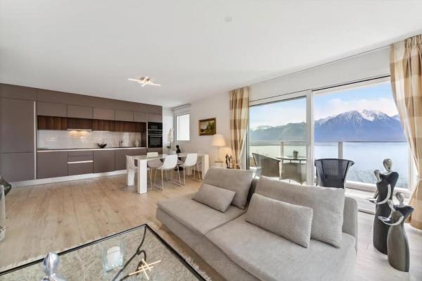 Kuvassa näkyy kohde Apartment 2 rooms in Montreux, joka sijaitsee kaupungissa Le Châtelard.