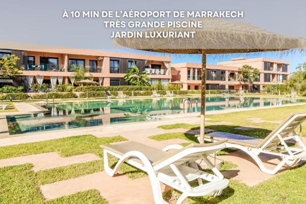 A la foto es mostra l'objecte Eva cosy - Clim, Wifi, Jardin à 10min de l'Aéroport situat a la ciutat de Marràqueix.