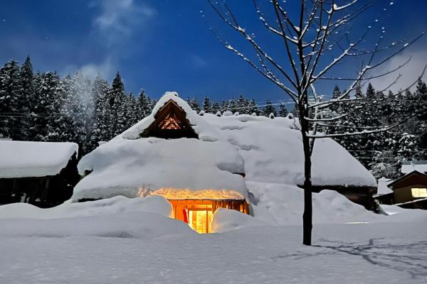 Na zdjęciu widoczny jest obiekt うご八かやぶ㐂 położony w mieście Narazaki.
