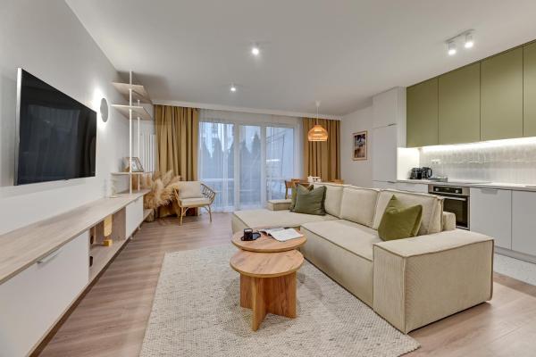 Apartmán typu Deluxe s 1 ložnicí — 52 m² - Riverfront & Parking by Downtown Apartments