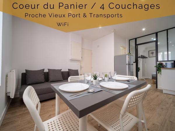 Appartement tout équipé 4 personnes au cœur du Panier, Marseille