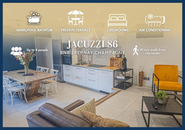 A la foto es mostra l'objecte Jacuzzi Terrasse 86 - Terrasse & Climatisation - 4 personnes - BnB Epernay situat a la ciutat de Épernay.