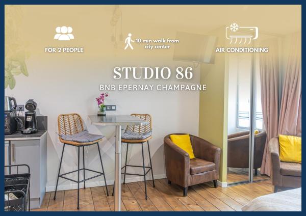 A la foto es mostra l'objecte Studio 86 - Climatisation & proche centre-ville- 2 personnes - BnB Epernay situat a la ciutat de Épernay.