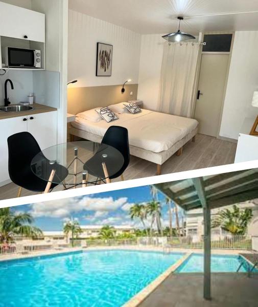 Superbe studio avec CITERNE d'Eau et Piscine, En plein coeur de la Marina! Proche Aéroport & Ferry, Le Gosier