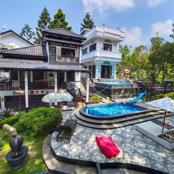 På billedet ses objektet Villa malini 1 kota bunga puncak beliggende i byen Cikundul.