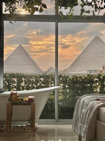 Na fotografii je vidět objekt Meditation giza pyramids view nacházející se ve městě Káhira.