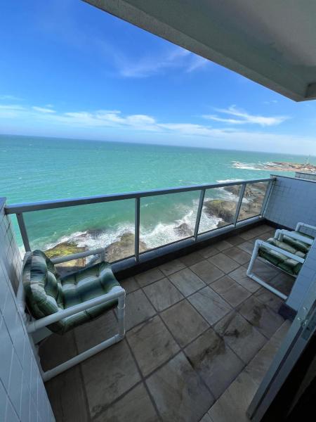 Oceanfront 3br With Balcony & View - Gua001 - Guarapari