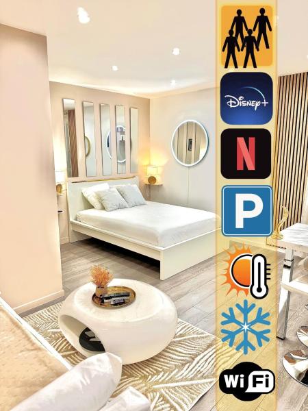 A la foto es mostra l'objecte Suites DUBAI chambre privée avec espaces communs situat a la ciutat de Perpinyà.