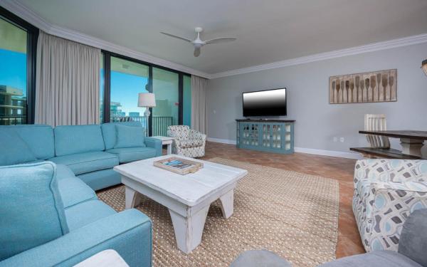 På billedet ses objektet Phoenix on the Bay 1411 condo beliggende i byen Orange Beach.