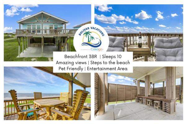 Na zdjęciu widoczny jest obiekt BeachQuest Beachfront położony w mieście Bolivar Peninsula.