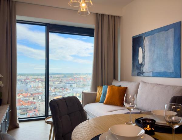 A la foto es mostra l'objecte URBAN APARTMENTS Global Skyline - 23rd Floor No 17 - Free Garage situat a la ciutat de Katowice.