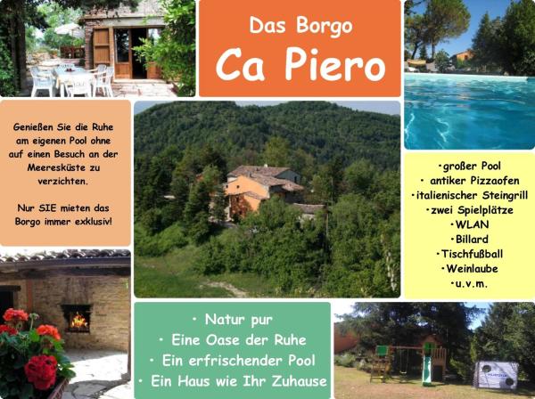 På billedet ses objektet Ferienhaus Ca Piero mit Pool bis 12 Personen beliggende i byen Mercatale.