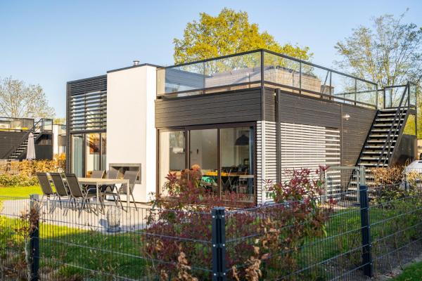 På billedet ses objektet Excellent Cube mit Dachterrasse Meerblick und Strand beliggende i byen Hulshorst.