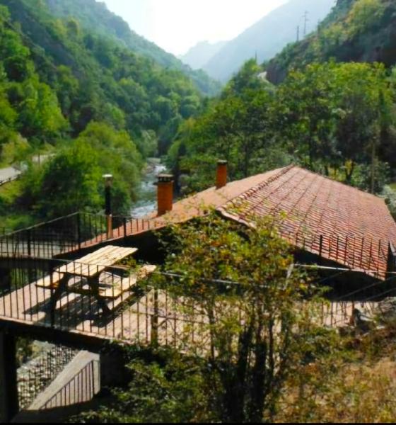 Nella foto è visibile l'oggetto Apartamento con jacuzzi a orillas del Río Sella situato nella città di Oseja de Sajambre.