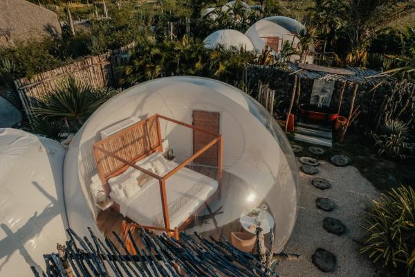 A la foto es mostra l'objecte Green Land Bubble Glamping situat a la ciutat de Cabarete.