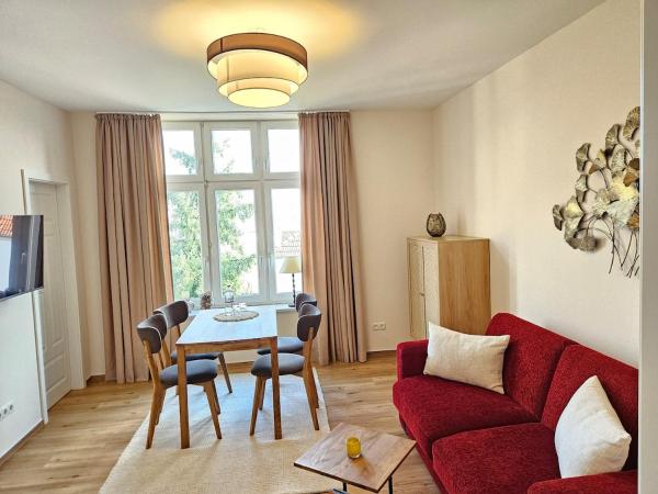 The photo shows the Ferienwohnung Glück am See located in the city of Sternberg.