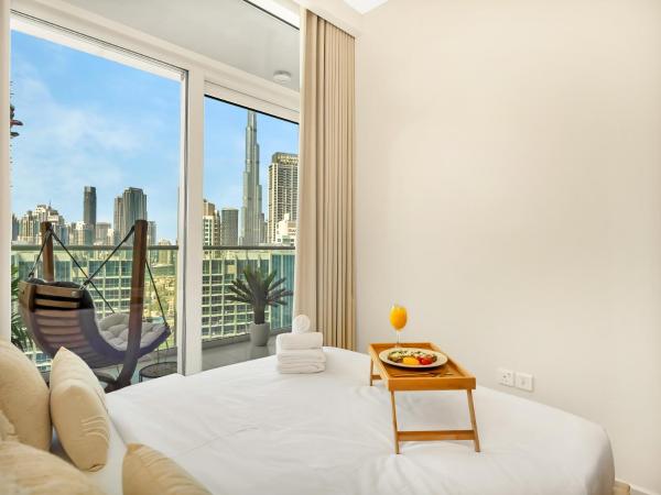 A la foto es mostra l'objecte New Burj Khalifa View Suite Downtown! situat a la ciutat de Dubai.