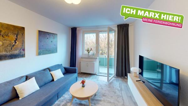 Na fotografii je vidět objekt Gemütliches Appartement nahe Stadtpark, WLAN nacházející se ve městě Chemnitz (Saská Kamenice).