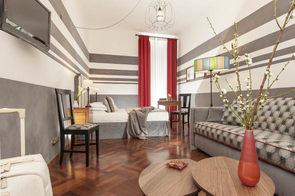 The photo shows the All'Orologio located in the city of Rome.