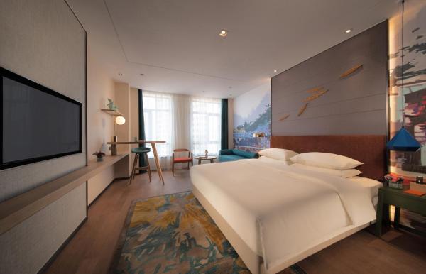På billedet ses objektet Manju Hotel Zhuzhou Tianyuan District Midea City Times Square beliggende i byen Zhuzhou.