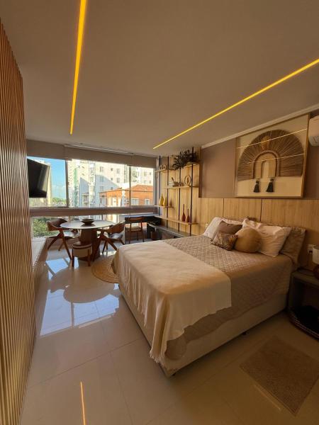 A la foto es mostra l'objecte Studio luxo em Santos vista ao mar situat a la ciutat de Santos.