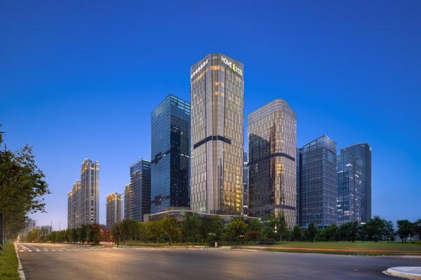 A la foto es mostra l'objecte Home2 Suite by Hilton Yiwu World Trade Center situat a la ciutat de Xialuozhai.