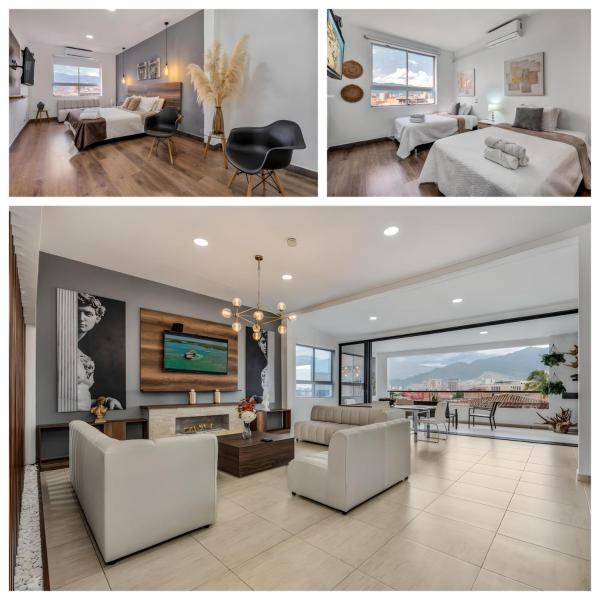 照片显示了位于Envigado市的Luxury Penthouse Con Aire acondicionado物件。