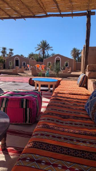 På billedet ses objektet Kasbah Desert Camp beliggende i byen Mhamid.