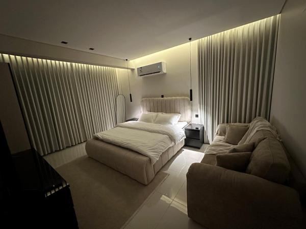 A la foto es mostra l'objecte Cozy Apartment situat a la ciutat de Jiddah.