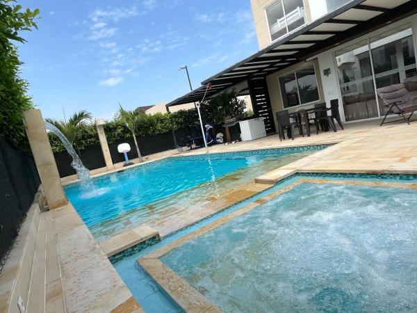 Na fotografii je vidět objekt Hermosa casa con Piscina y Jacuzzi privado nacházející se ve městě Ricaurte.
