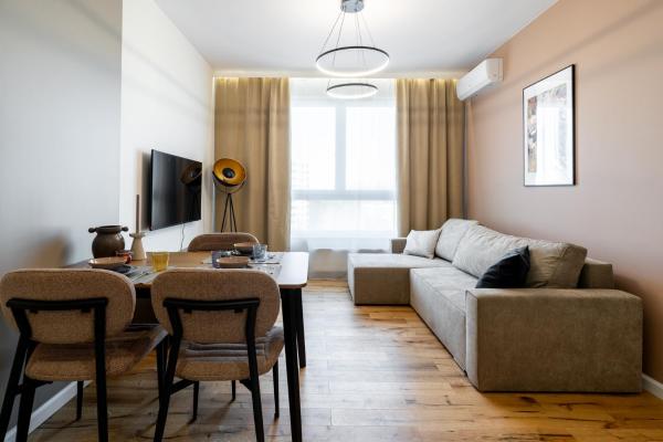 A la foto es mostra l'objecte Korfantego PREMIUM 44A Apartment by BookingHost situat a la ciutat de Katowice.