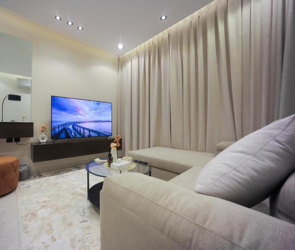 A la foto es mostra l'objecte استيديو فندقي بتصميم مريح بدخـول ذاتـي situat a la ciutat de Riad.