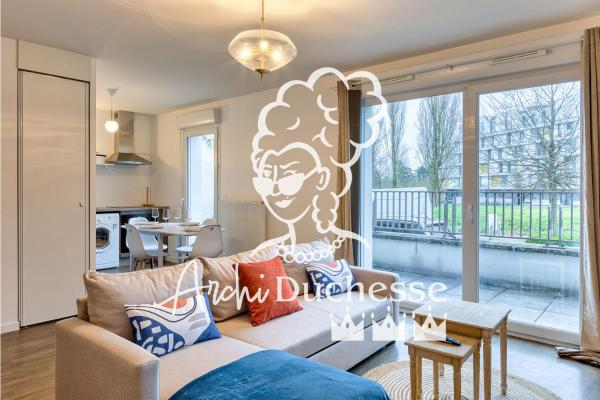 A la foto es mostra l'objecte Le Nicole un appartement en duplex avec balcon et place de parking situat a la ciutat de Roncherolles.