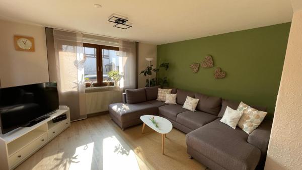 На фото показан объект Ferienwohnung Schwarze, расположенный в городе Дудерштадт.