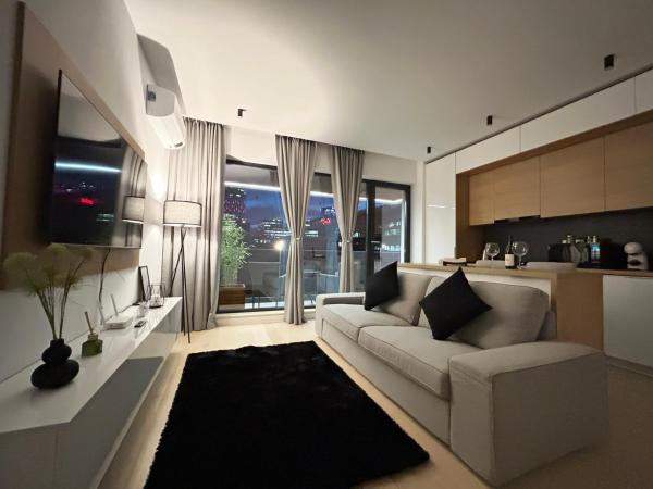 A la foto es mostra l'objecte NUSSCO North Bucharest Apartment situat a la ciutat de Bucarest.