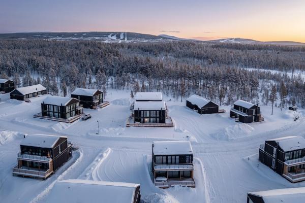 写真にはイドレ市にあるLuxury apartment, 8 beds, sauna, 10 min to ski slopesが写っています。