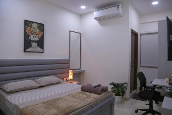 En la foto se muestra el objeto Yendluri's- QueenBed Room-29 Kondapur, Gachibowli ubicado en la ciudad de Lingampalli.