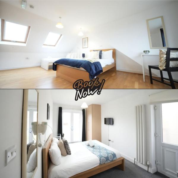 A la foto es mostra l'objecte Private on suites- Private Bathroom every room-1 Bus to Heathrow Airport situat a la ciutat de Harmondsworth.