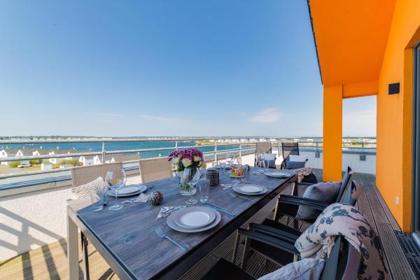 Nella foto è visibile l'oggetto Ocean Sky- 3 OG, Maisonette, Balkon, Kamin situato nella città di Olpenitz.