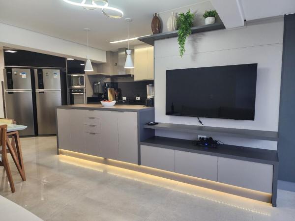På billedet ses objektet Ocean Park - Cobertura Dupléx com 4 Dormitórios e 3 Banheiros - Espaço Gourmet Completo, Ar Condicionado e Vista ao Mar beliggende i byen Bertioga.