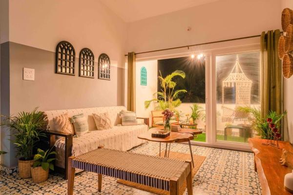 A la foto es mostra l'objecte Skyline Spacious 1BHK in Siolim by LazyDazeStays situat a la ciutat de Oxel.