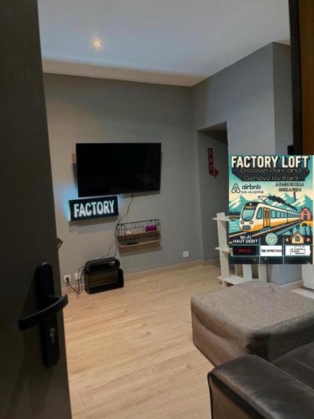 写真にはSaint-Germain-sur-Rhône市にあるFactoryLoftCosy Gare à 5minsが写っています。