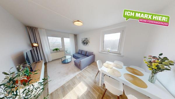 Na fotografii je vidět objekt Lichterfülltes Apartment mit WLAN nacházející se ve městě Chemnitz (Saská Kamenice).