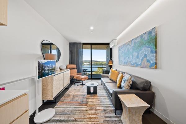 A la foto es mostra l'objecte Stylish Studio in Acton with Stunning Water Views situat a la ciutat de Canberra.