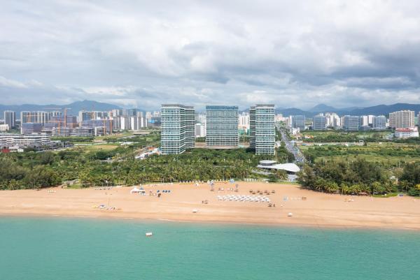 På billedet ses objektet Puhai Sea View Apt by Hailan Tour at Sanya Yazhou Bay beliggende i byen Shangsimacun.